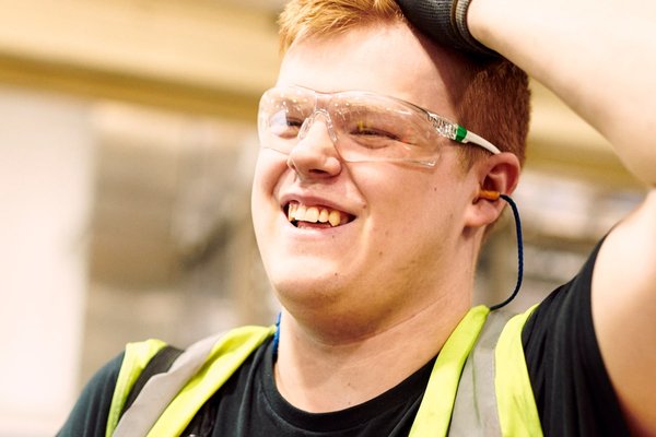 Close Up Of Apprentice Smiling At Leven, Scotland