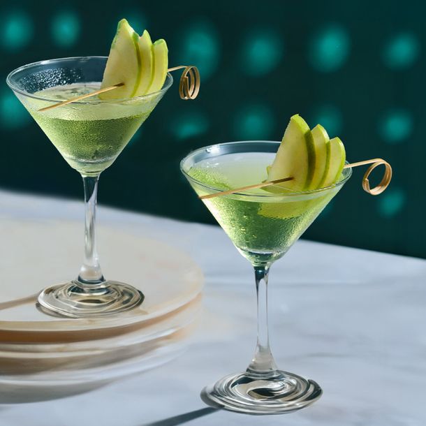 An appletini cocktail 