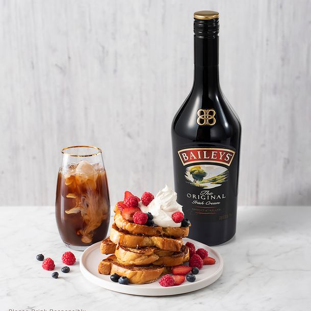Baileys Irish Cream & Coffee served with decadent French toast