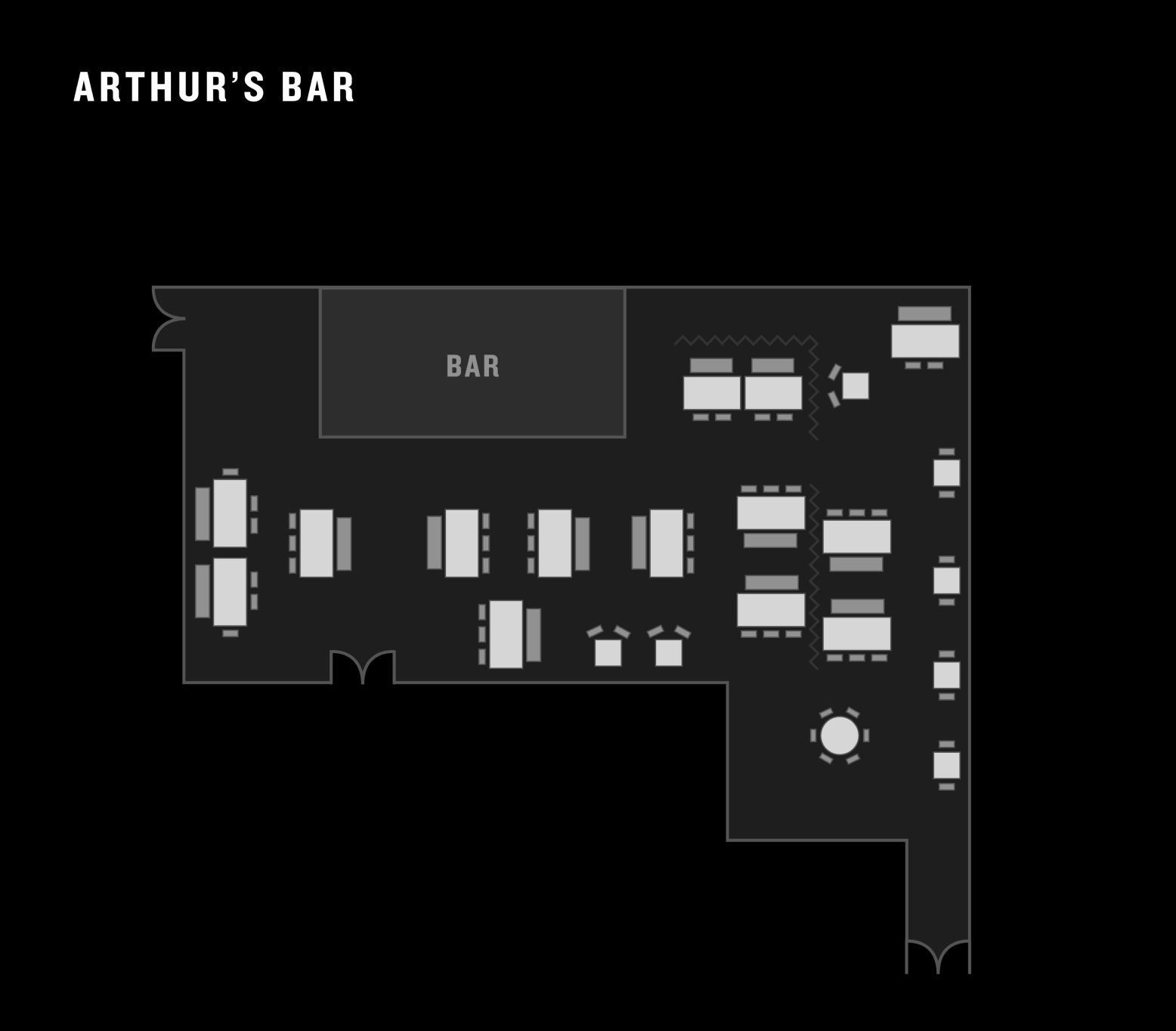 Arthur’s Bar Floor Plan