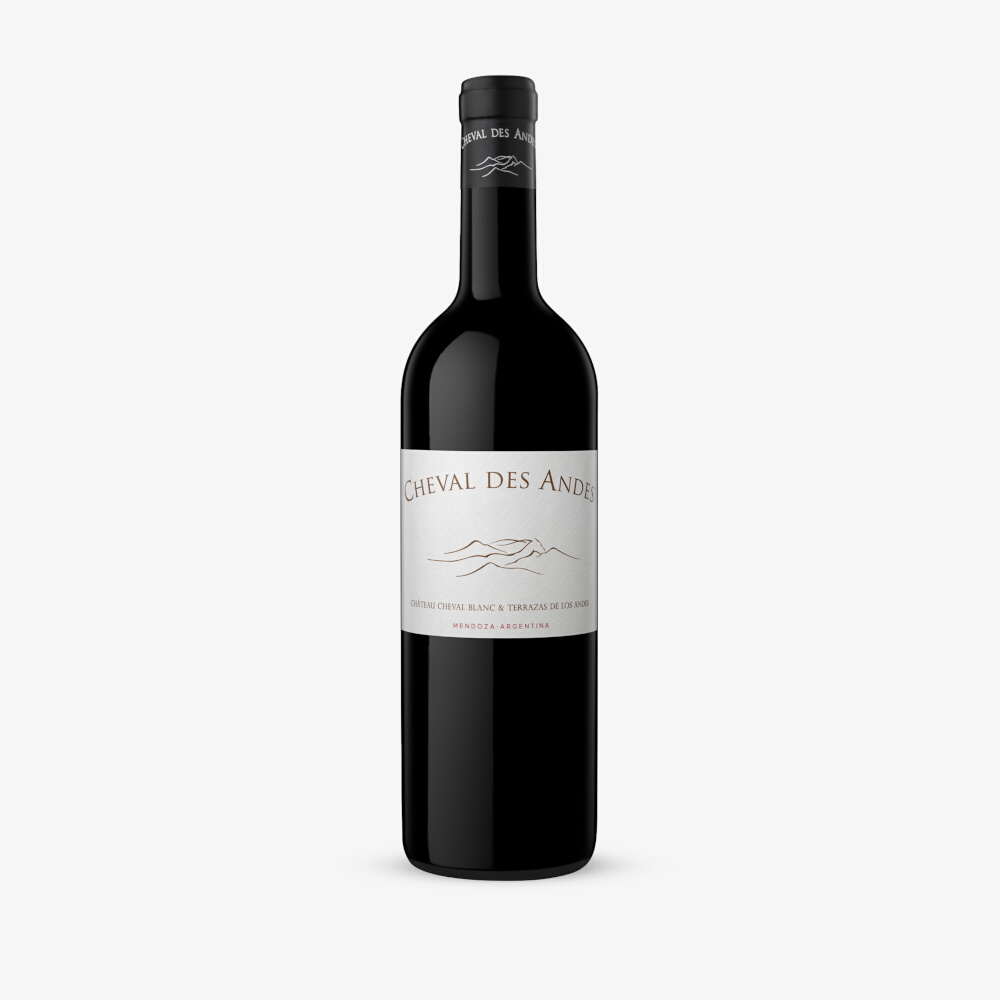 A bottle of CHEVAL DES ANDES 2021