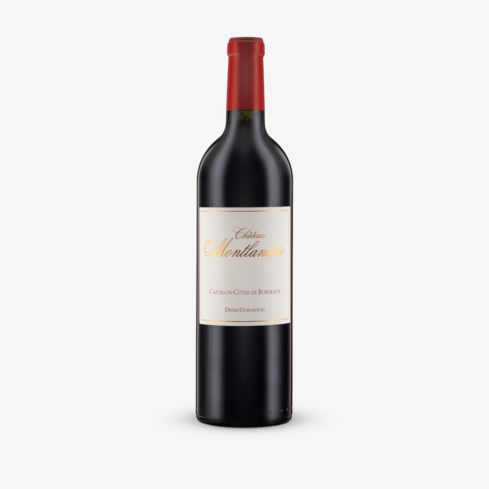 A bottle of Chateau Montlandrie, Cotes de Castillon, 2020