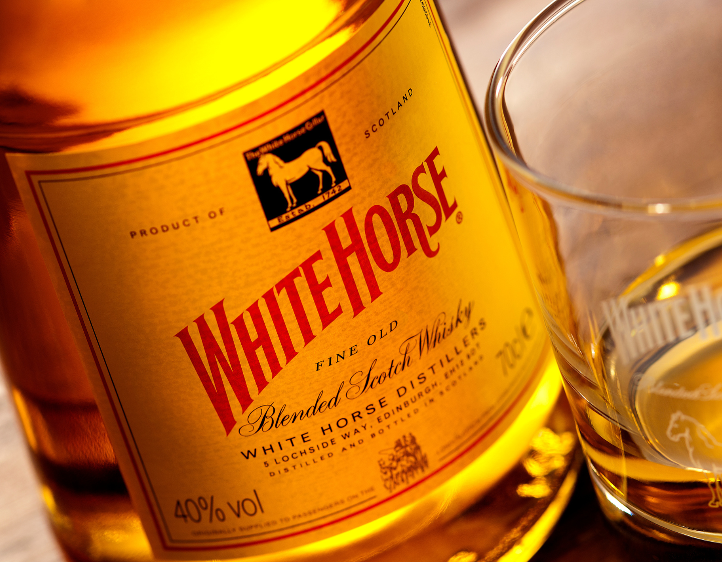 O Rei das Bebidas - Whisky White Horse País de Origem: Escócia