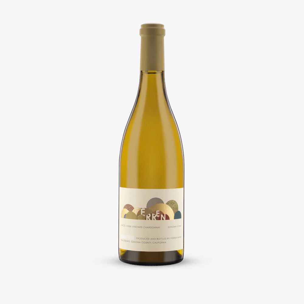 A bottle of Ferren Wine, Lancel Creek Vineyard, Chardonnay