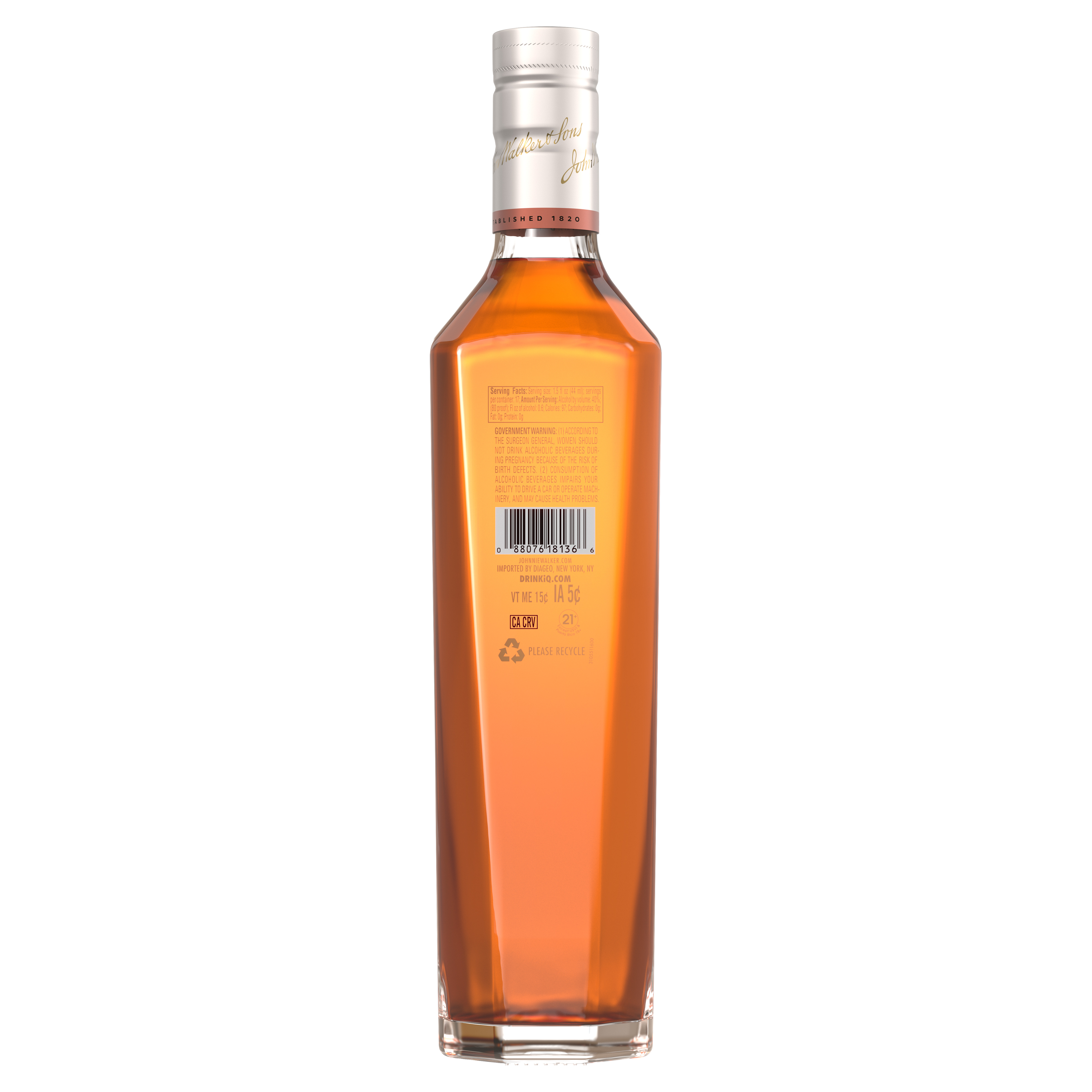 Johnnie Walker Aged 18 Years Blended Scotch Whisky, 70cl