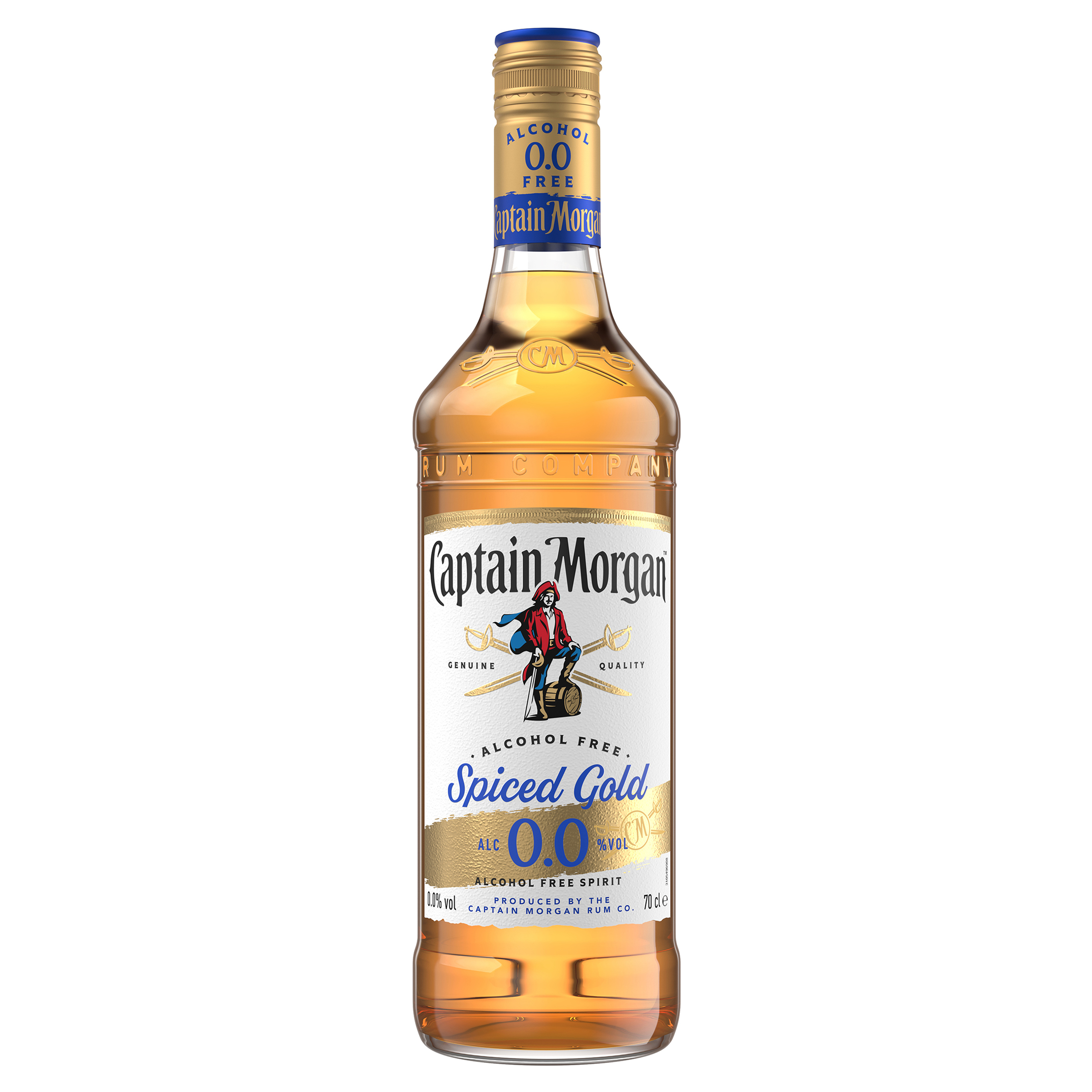 Morgan | Bar 0.0 Gold Alcohol Spirit, Spiced Free Captain The 70cl