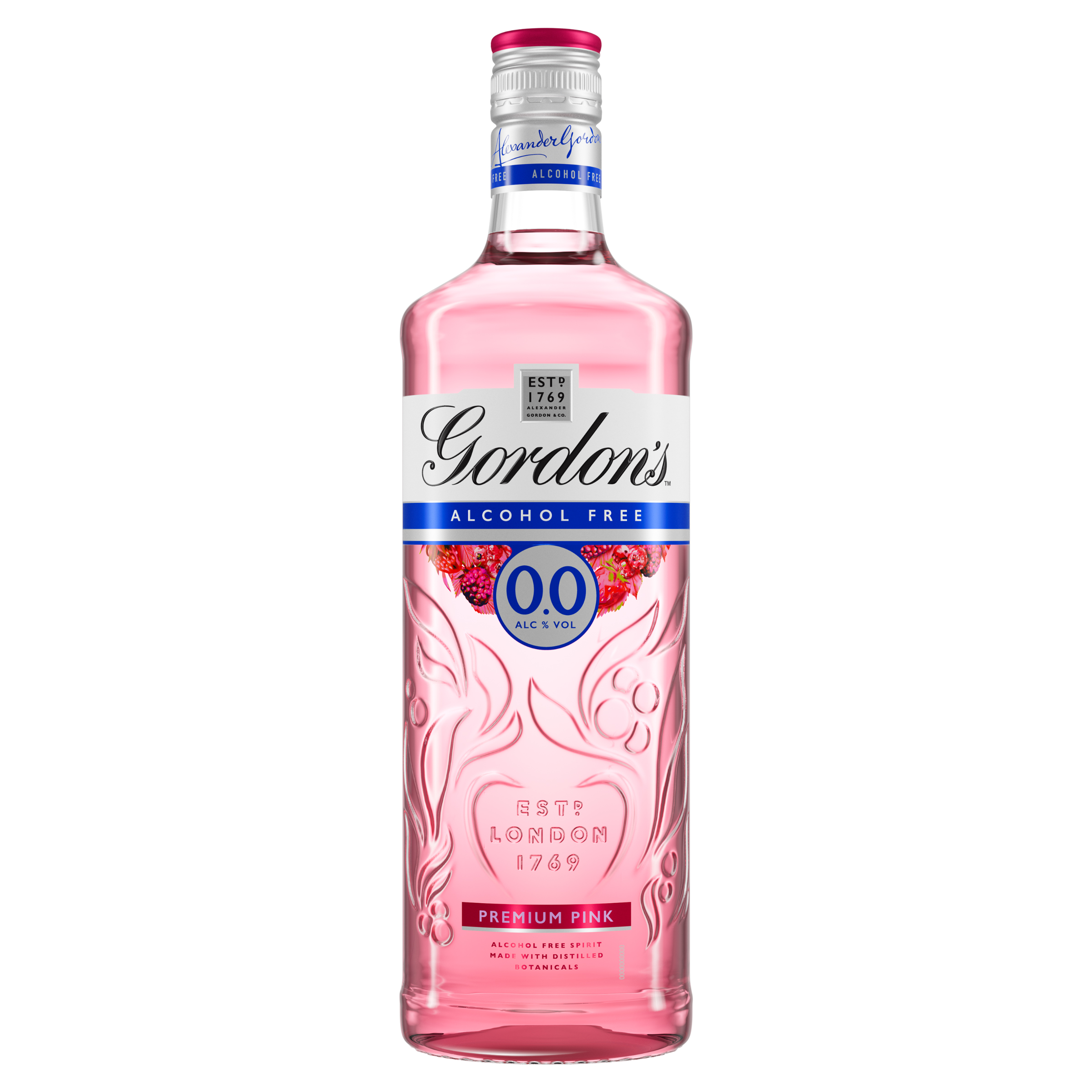 Premium | Pink 0.0% Free 70cl Spirit, Gordon\'s The Alcohol Bar