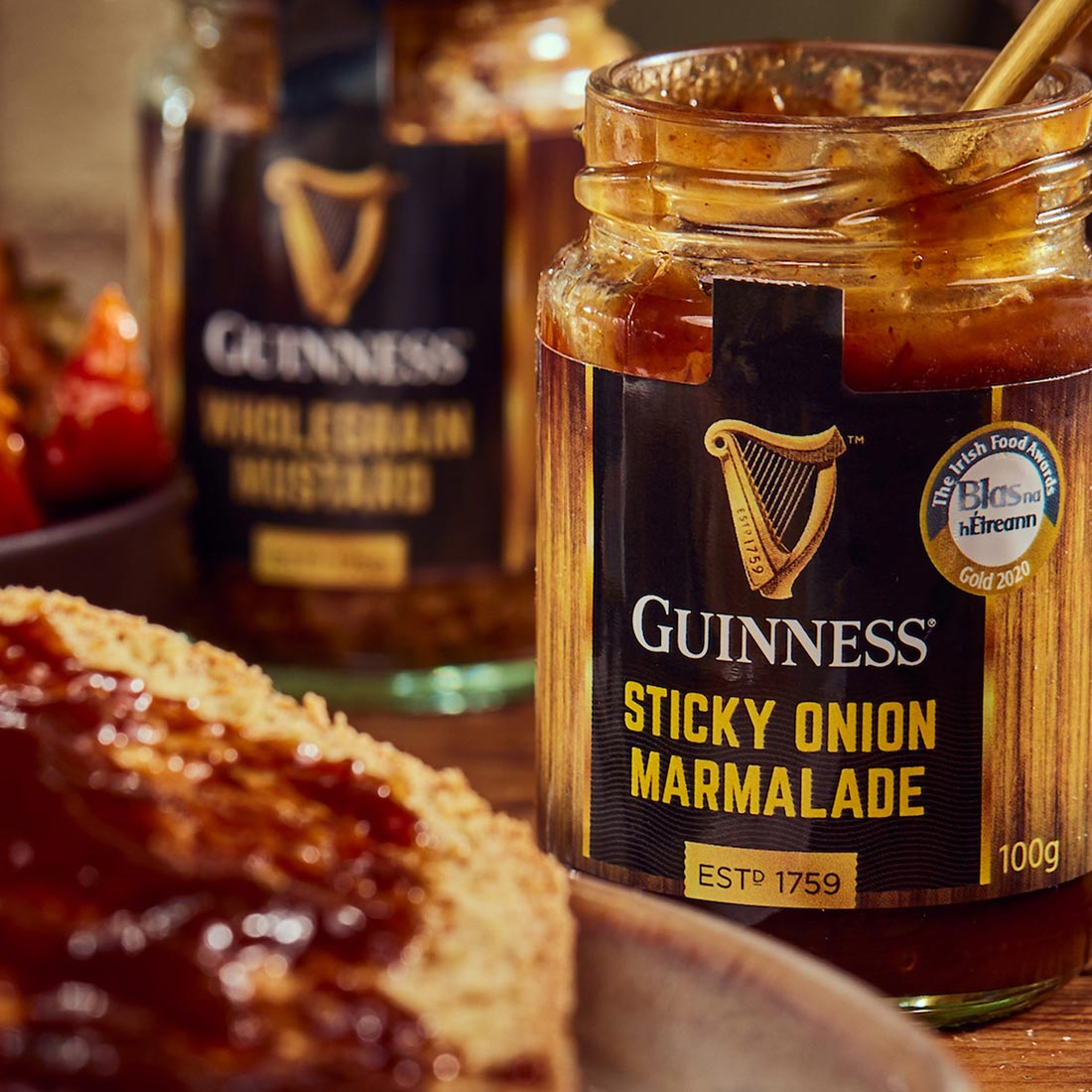 Guinness Sticky Onion Marmalade jars