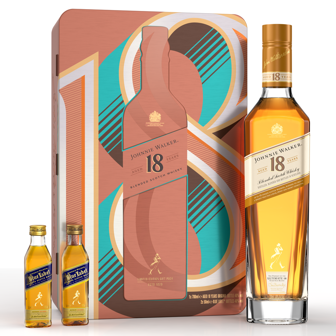 Johnnie Walker - Blue Label - 2022 Holiday Edition Glass Pack Whisky 70CL