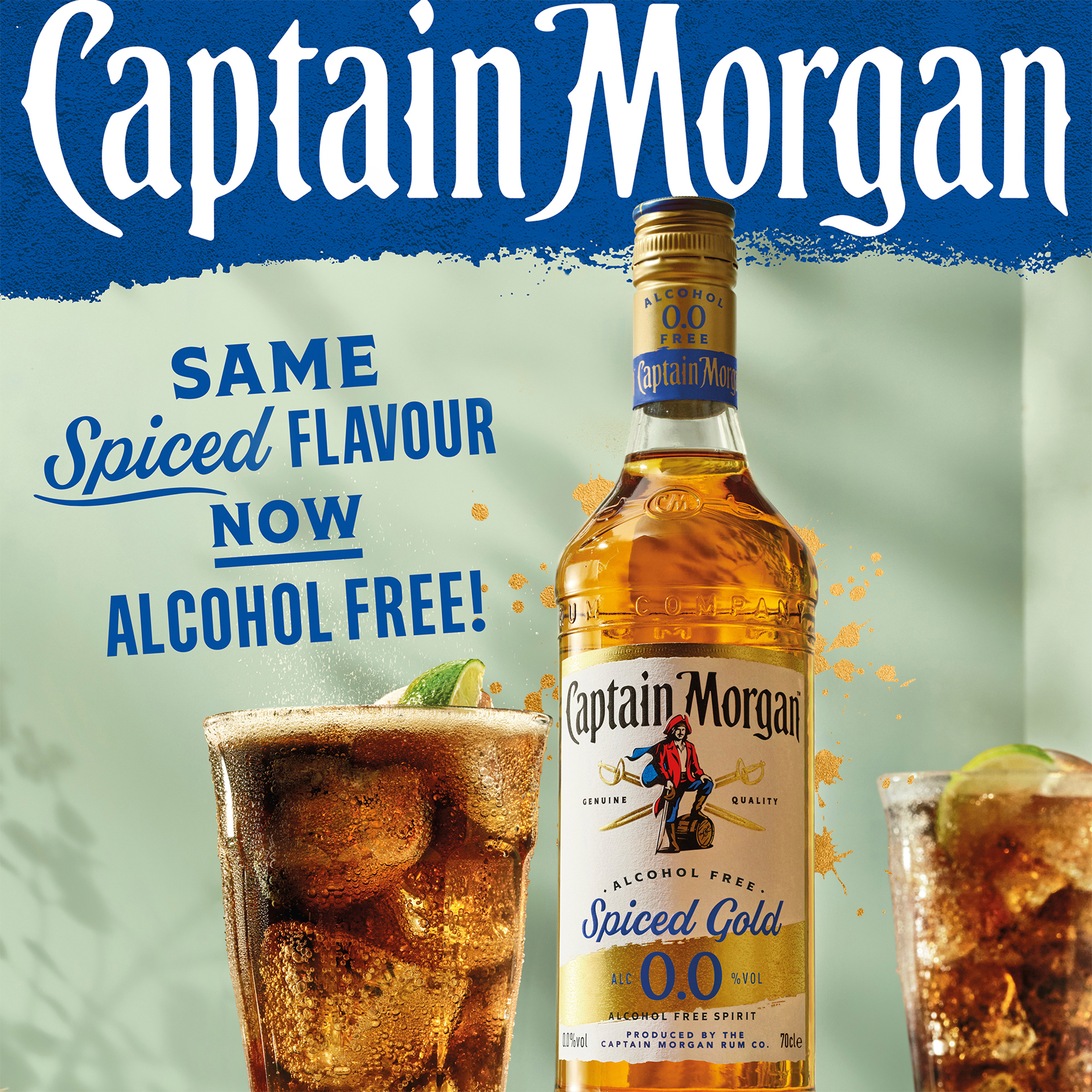 Morgan Spirit, The Captain Free Gold 0.0 Bar | 70cl Spiced Alcohol